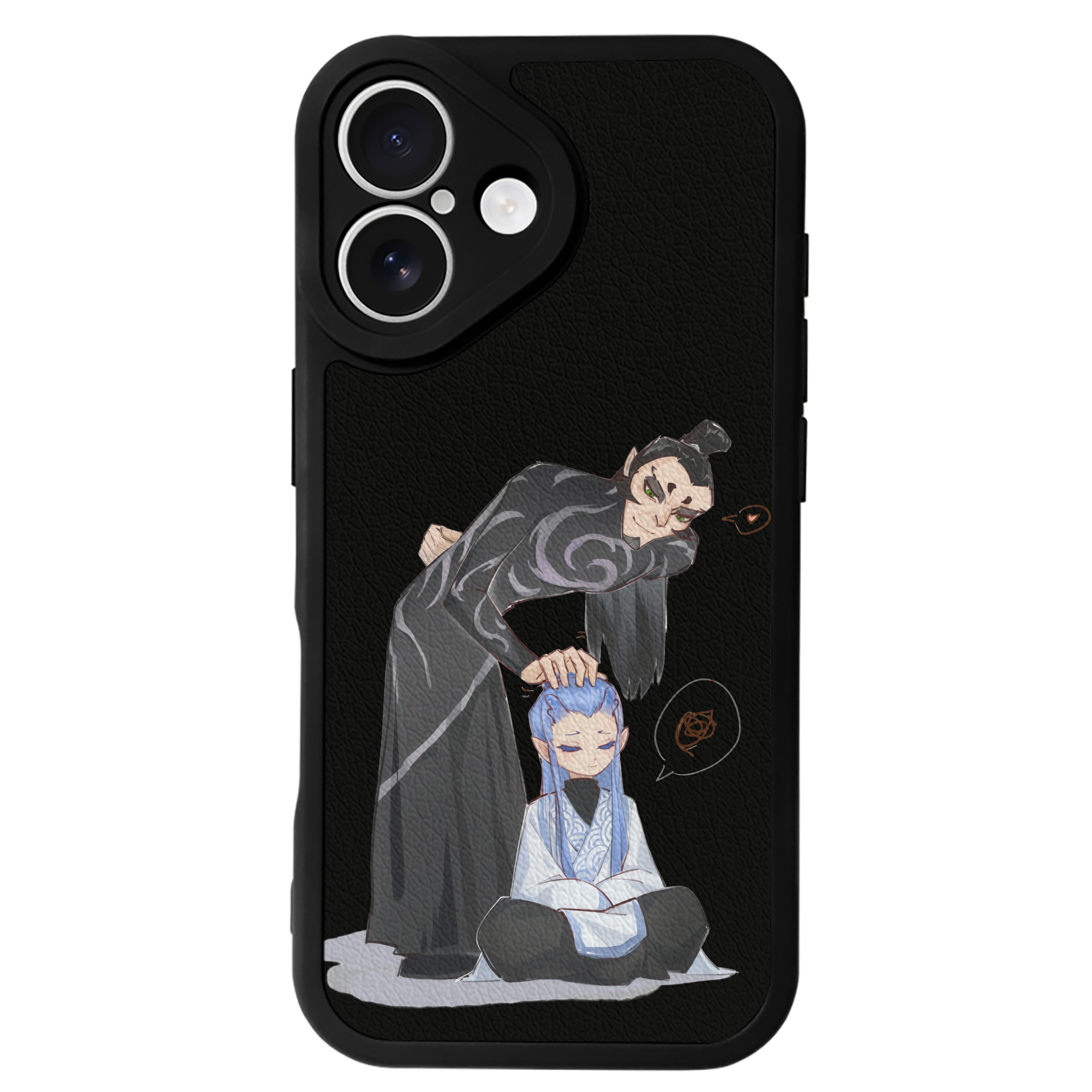 （画像用） Ne Zha 2 ナタ 魔童の大暴れ 【iPhone 16シリーズ対応】シリコンスマホケース（レザー調） 材質：シリコン